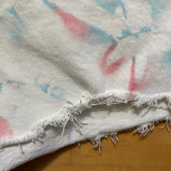 Abercrombie & Fitch High Rise Cutoff Shorts size 30 / 10 New With Tag White Blue - Picture 5 of 6